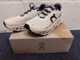 CloudMonster-A pair of ladies white and grey trainers, UK size 5.5 in original box. Condition: