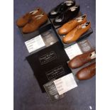 Four pairs of Samuel Windsor hand made leather gents shoes, unworn with original boxes and dust-