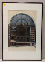 Librairie, signed and inscribed 'Paris 1980' - Glynn Boyd-Harte, pastel on paper 83cm x 58cm,