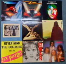 A quantity of mainly 1980's Rock LP's to include Whitesnake, U2, Sex Pistols, ZZ Top, Queen and