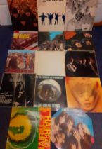 A quantity of 1960's and 1970's Rolling Stones LP's (5) and Beatles LP's (8) to include a 1965