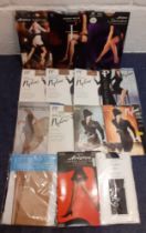 A quantity of 32 packets of stockings to include Wolford, Charnos, Pretty Polly, Le Bourget and La
