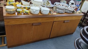 A mixed lot to include a mid 20th century teak sideboard having two drawers above cupboard doors and