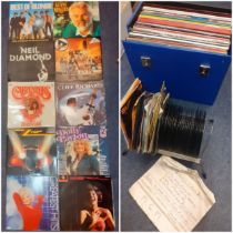 A quantity of mainly 1970-80's LP's to include Blondie, Dolly Parton and ZZ Top, Christmas