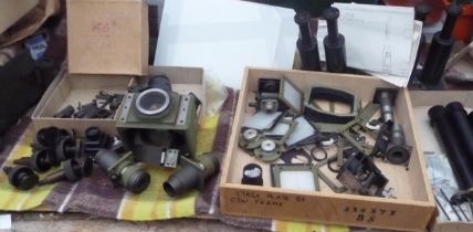 Vintage Wild Heerbrugg photogrammetry parts includes beamsplitters-Binocular adjustable eyepieces-