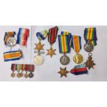 WWI medal to include the Victory medal, Defence medal and the British Starr Lieut F.N. Tarr Pte F.