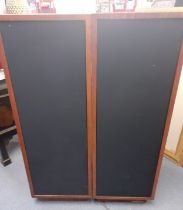 A pair of late 20th Century teak speakers, 100"h x 19" d x 13.5"w. Location:LWM