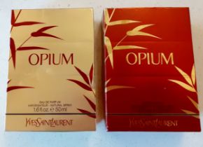 Yves Saint Laurent-Two boxed Opium fragrances comprising a 50ml full bottle of Eau de Toilette and a