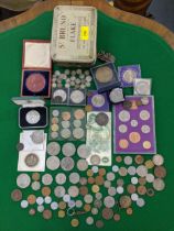 Victorian and later coins to include an 1889 crown, 1887 Jubilee Year half crown, 1858 penny, a