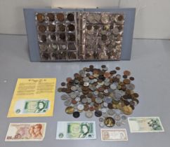 Mixed coins - a group of world coins to include Malta, South Africa 1959 threepence, France, Turkey,