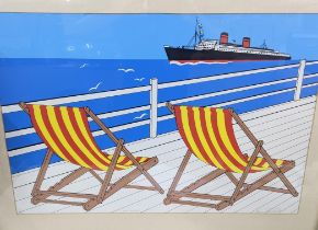 Erik Drummond - a signed limited edition lithograph entitled 'Bon Voyage' numbered 19/100, 78cm x