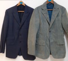 Tom Ford-An O'Connor gent's navy cotton and silk blend suit jacket, never worn (bearing tailor's