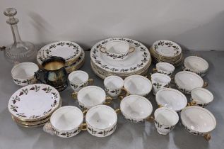A mixed lot to include Shelley part tea/dinner service, silver plated tankard and a cut glass