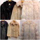 A quantity of 2 vintage jackets and one faux fur coat to include a late 20th Century arctic fox