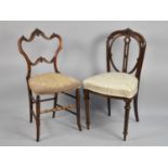 Two Various Late 19th Century Side Chairs
