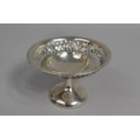 A Silver Bonbon Dish, with Pierced Bowl and Pedestal Stand, Weighted Base, Condition Issues, 134g