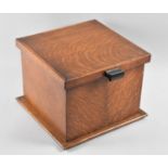 A Early/Mid 20th Century Oak Sewing Box of Shaped Art Deco Design
