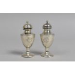 A Pair of Silver Shakers, 7.5cm high, 46.6g