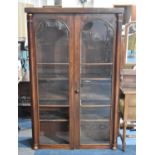 A 19th Century Mahogany Glazed Cabinet with Shelved Inner, Formerly off a Secretaire, 100cms Wide