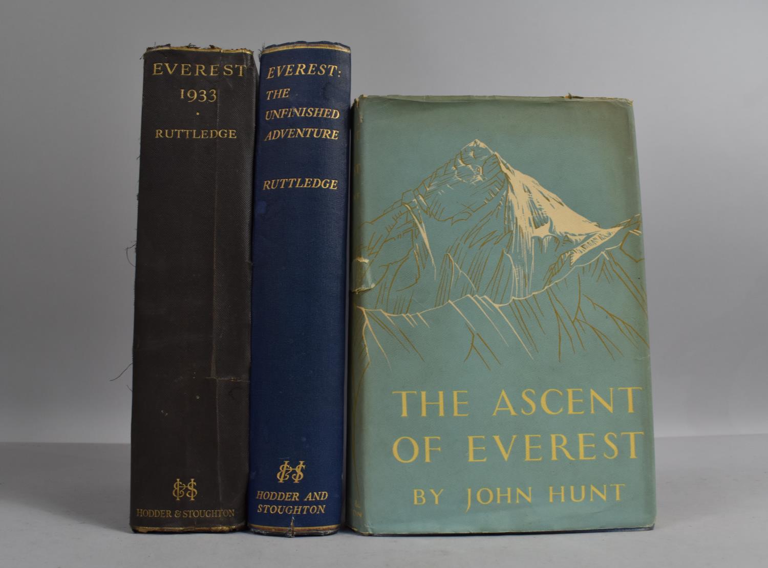 Three Books on the Topic of Mount Everest, 1953 Edition of the Ascent of Everest by John Hunt,