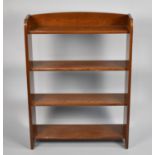 A Four Shelf Open Bookcase with Galleried Top, 58.5cms Wide