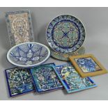 A Collection of Various Iznik and other North Indian/Persian Ceramics to include Chargers, Tiles Etc