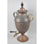 A Late 19th/Early 20th Century Copper Samovar With Brass Fittings to Include Twin Handles and Tap,