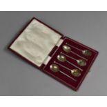 A Cased Set of Six Silver Teaspoons