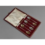 A Cased Set of Six Silver Teaspoons