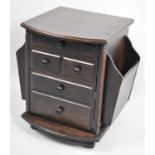 A Modern Storage Lounge/Magazine Chest with Three Long Drawers and Two Short Flanked by Open