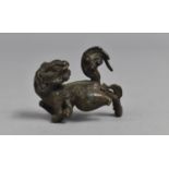 A 19th Century Bronze Study of a Temple Lion (AF)