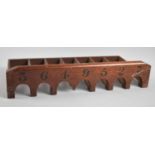 A Late Victorian Mahogany Bagatelle Table Accessory with Numbered Pockets, 38cms Wide