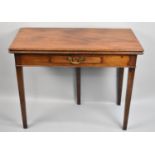 A 19th century Mahogany Tea Table in Need of Complete Restoration with Single Drawer having Brass