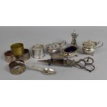 A Small Collection of Various Silver Plated Items to include Cruet, Napkin Rings (Two Monogrammed
