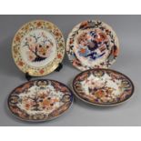 A Collection of 19th Century Imari Plates and a Bowl to Include Royal Crown Derby Examples