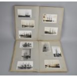 Two Scrapbook Albums Containing Postcards and Photographs of Early Tall Ships at Anchor and in Sail,