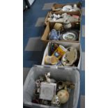 Five Boxes of Various Ceramics to comprise Jugs, Plates, Tankards Etc