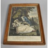 A Late 18th Century Coloured Engraving, "The Attentive Lover", Published Dec 1792, 31x41.5cm