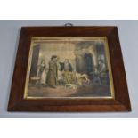 A 19th Century Rosewood Framed Coloured Engraving, The Coachman, 38x33cm