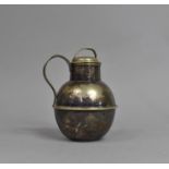 A Small Silver Plated Lidded Guernsey Jug, 10cm high