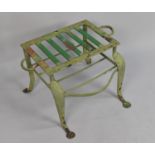 A 19th Century Green Painted Steel Two Handled Footman, 51cm Wide