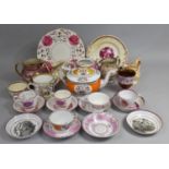 A Collection of Various 19th Century Ceramics and Porcelain to comprise Lustre Items, Teapot, Jugs