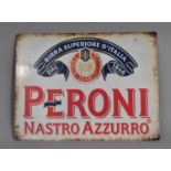 A Reproduction Printed Metal Sign for Peroni, 40cmx30cm