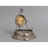 A Silver Pocket Watch Stand, Condition Issues and Hallmark Rubbed, 11.5cm high