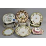 A Collection of Various English and Continental Porcelain Items to comprise Plates, Hand Painted