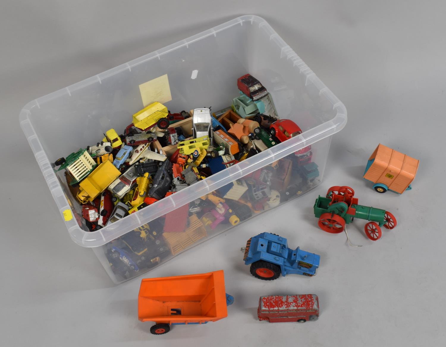 A Large Collection of Play Worn Diecast Toys