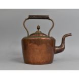 A Vintage Copper Kettle with Acorn Finial, 27cm high