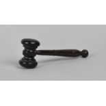 A 19th Century Turned Rosewood Gavel, 15.5cms Long
