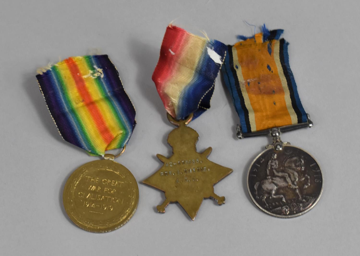 A Collection of Three WWI Medals Awarded to B Tuttle, Army Service Corps - Image 3 of 3