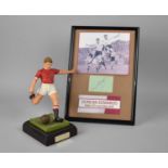 A Duncan Edwards Figurine Together with a Framed Autograph